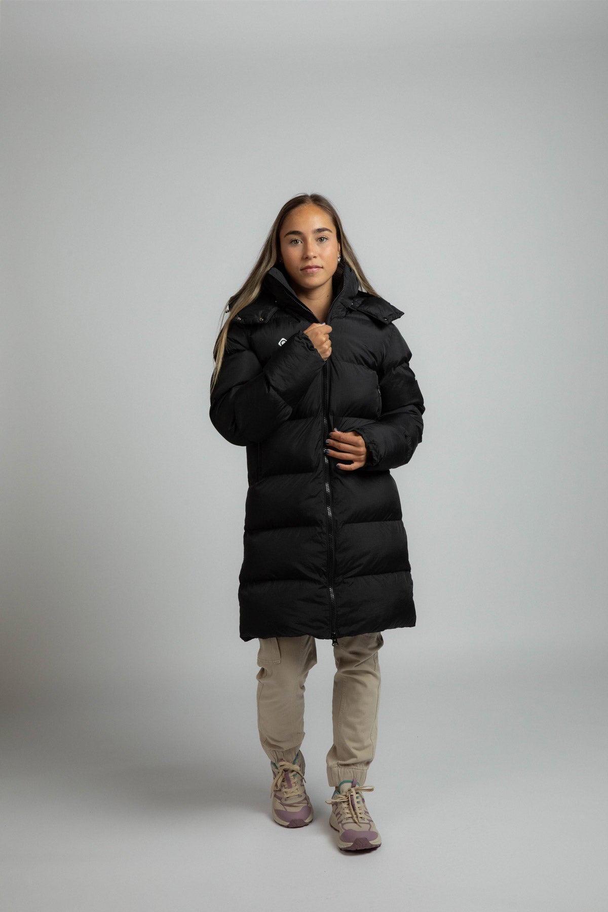 CHAQUETA LARGA DE FIBRA BOTAYA