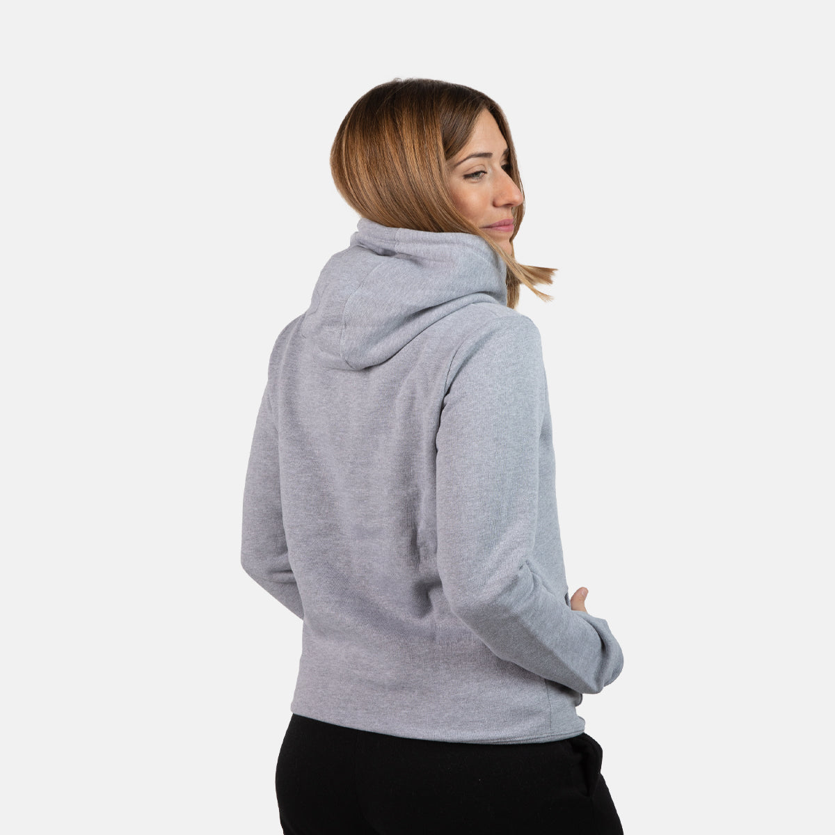 SUDADERA BASICA ALGODON CON CAPUCHA MUJER RODHES SWEAT C/C W