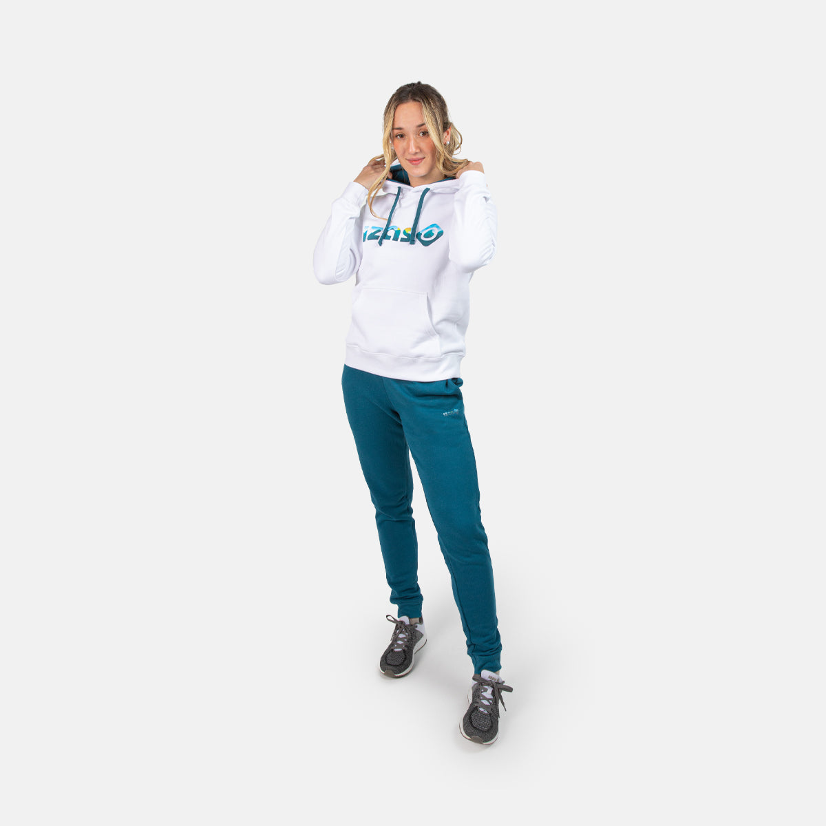SUDADERA BASICA ALGODON CON CAPUCHA MUJER RODHES SWEAT C/C W